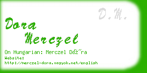 dora merczel business card